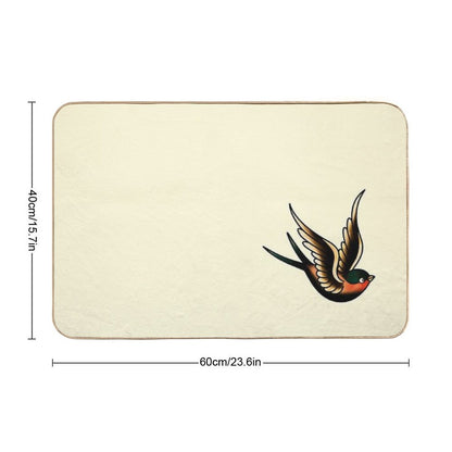 Vintage Traditional Swallow  Absorbent Bath Mat