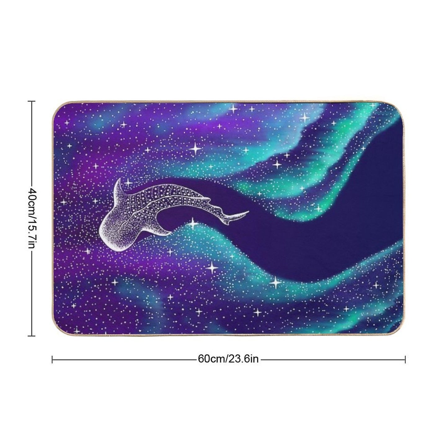 Star Eater in Northern Lights  Anti-Trip Bath Mat