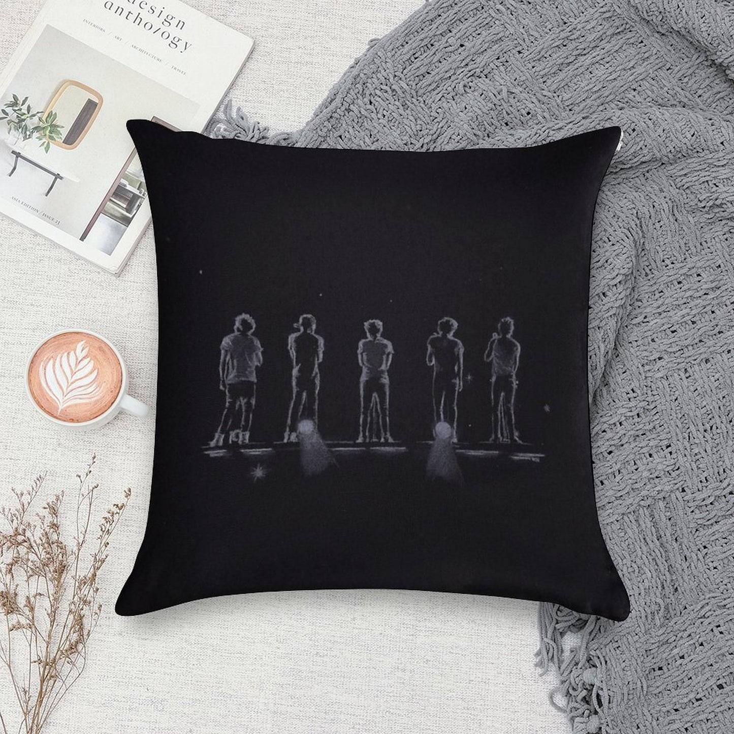 One Direction Soft Luxury Feel Throw Pillow