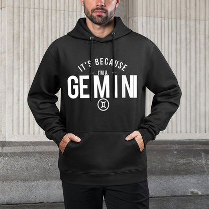 It's Because I'm A Gemini - Astrology Zodiac Sign Birthday Pilling-Resistant Hoodie