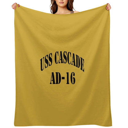 USS CASCADE (AD-16) SHIP'S STORE Travel-friendly Throw Blanket
