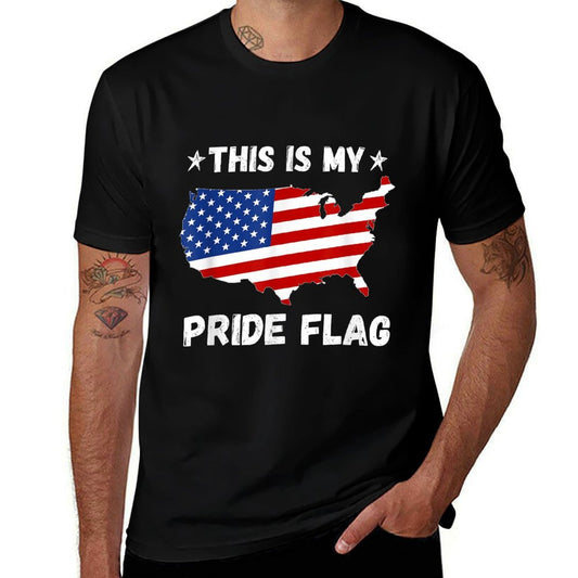 This Is My Pride - Patriotic America USA 4th of July  Rolled Sleeves T-Shirt