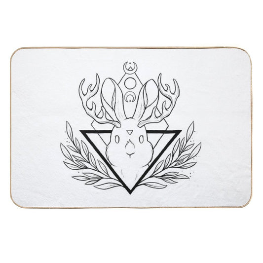 Lunar Rabbit  Jackalope  Nikury  Easy To Clean Bath Mat