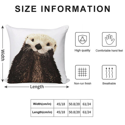 Otters Gonna Ott Soft Reinforced Edging Throw Pillow