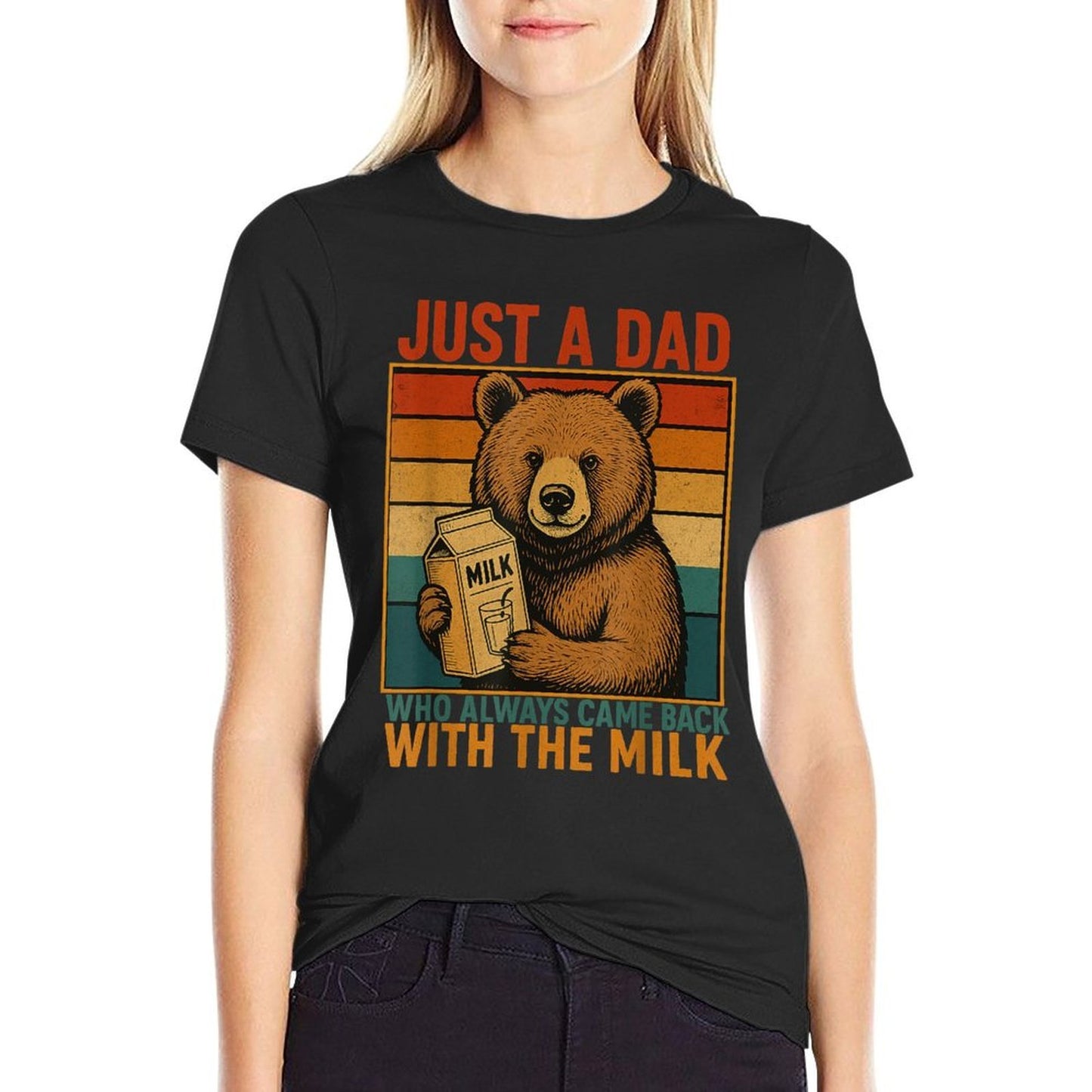 Just A Dad Who Always Came Back Father's Day Dad Funny Men  Moisture-wicking T-Shirt