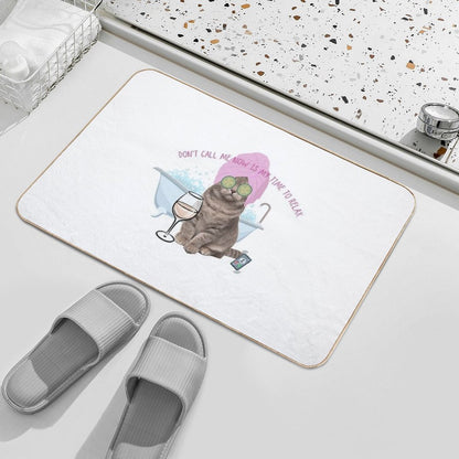 Funny Cat Relax  Stain-Proof Bath Mat