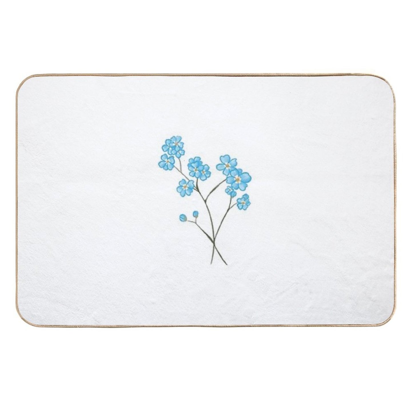 Forget Me Not Durable Bath Mat