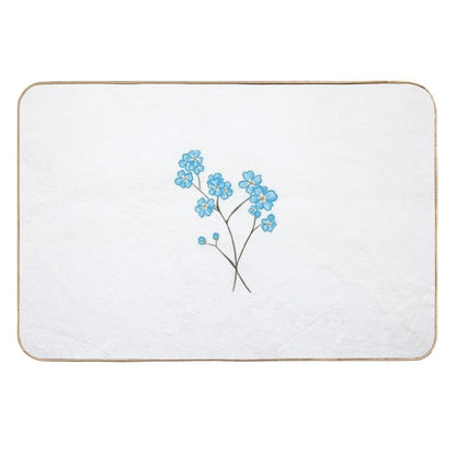 Forget Me Not Durable Bath Mat