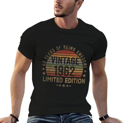 60 Year Old Gifts Vintage 1962 Limited Edition 60th Birthday  High-quality Stitching T-Shirt