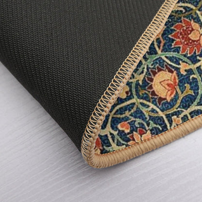 William Morris Floral Carpet Print  Dirt-Trapping Bath Mat