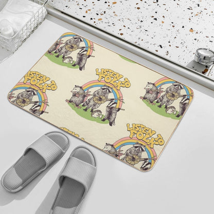 Listen To Folk  Odorless Bath Mat