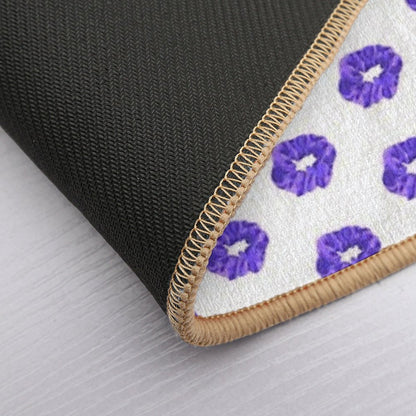 Purple Scrunch  Easy Maintenance Bath Mat