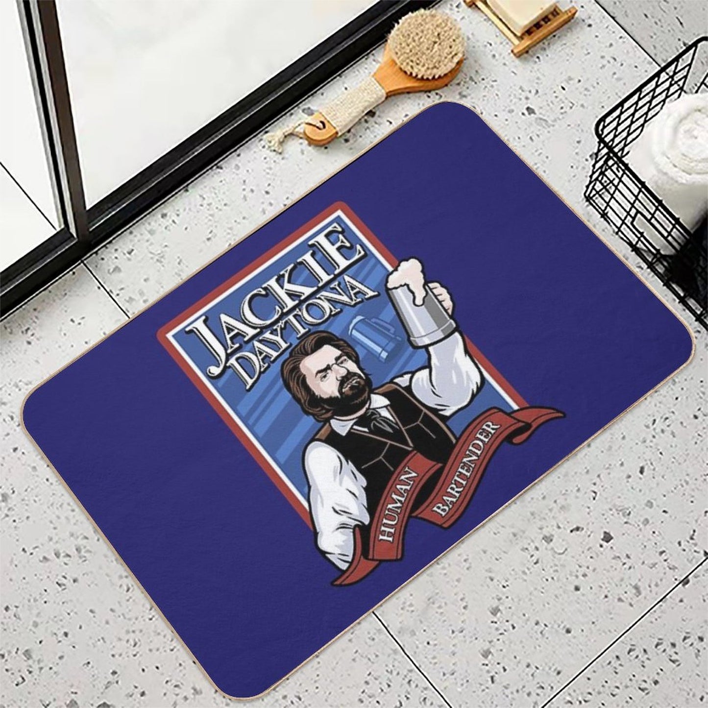 Jackie Daytona- Regular Human Bartender  Odorless Bath Mat