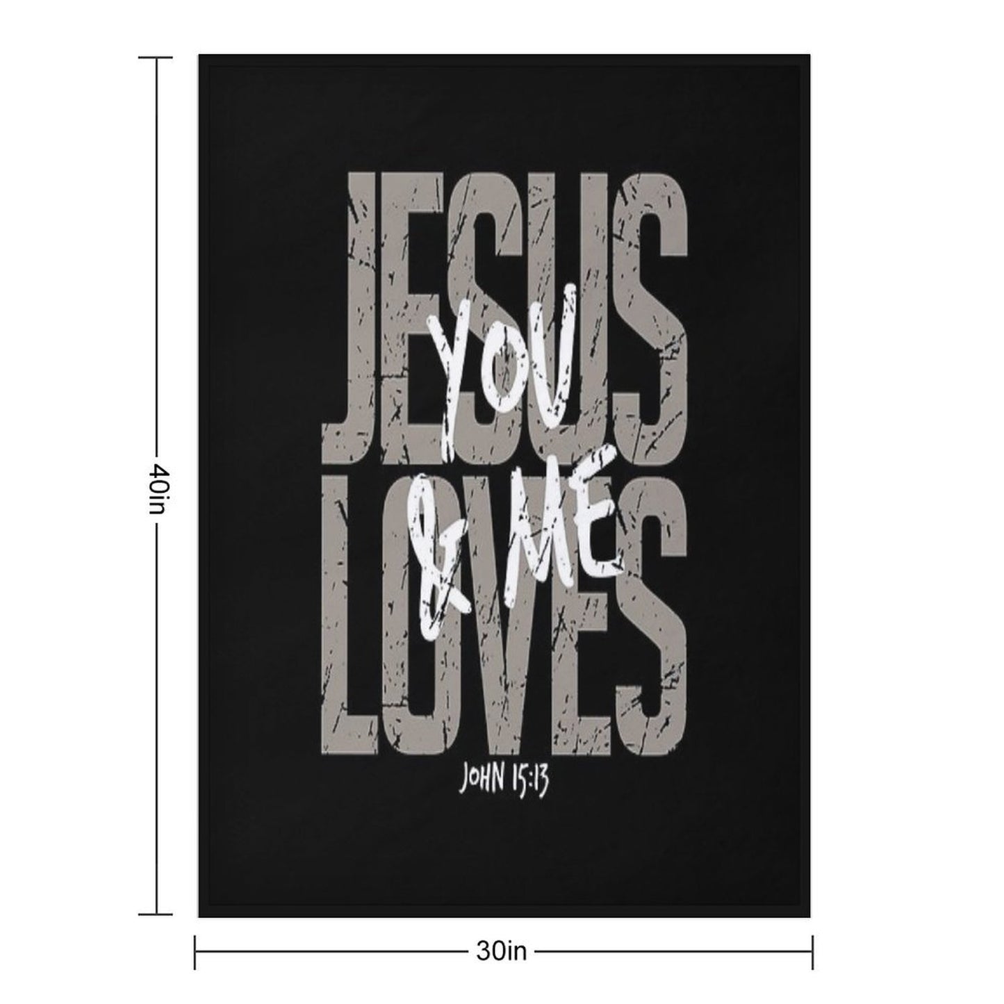 Jesus Loves You, Bible Verse, Christian, Religious, Jesus Sustainable Throw Blanket