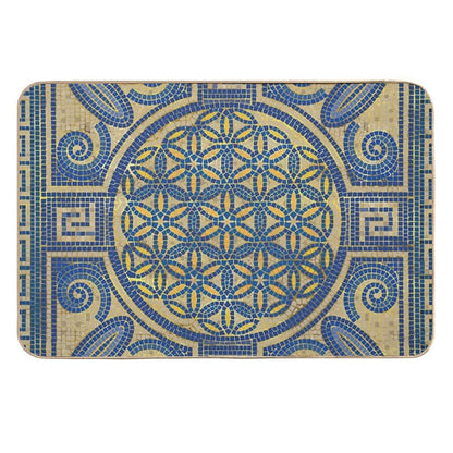 Flower of Life Mosaic Tile Ornament N1  Odorless Bath Mat