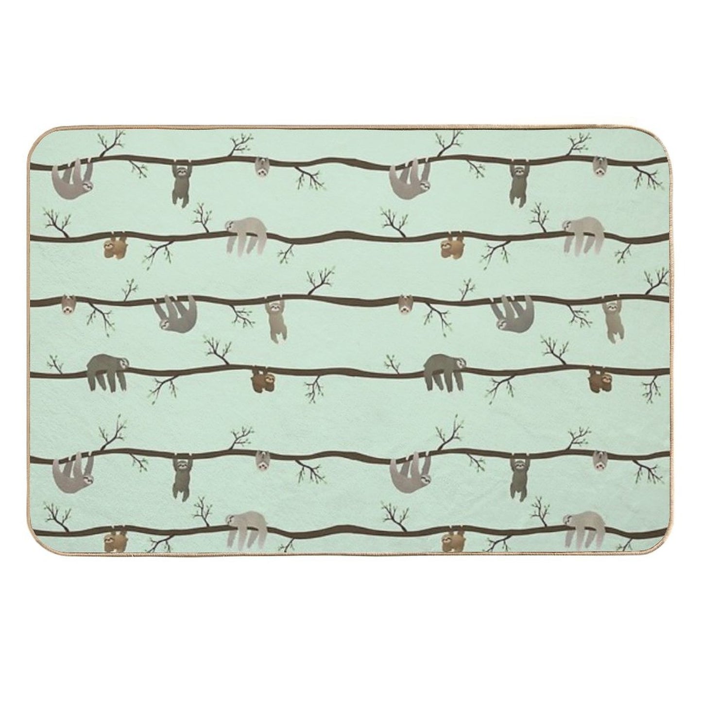 Sloths  Stain-Proof Bath Mat