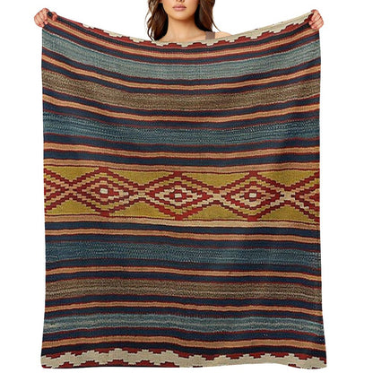 Navajo Blanket,southwestern Art,native American Art,indian Art,arizona,dessert,geometric Pattern,bow And Arrows,cowboys And Indi Anti-pilling Throw Blanket