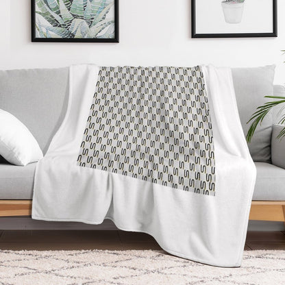 Inverted S Pattern Shrink-resistant Throw Blanket