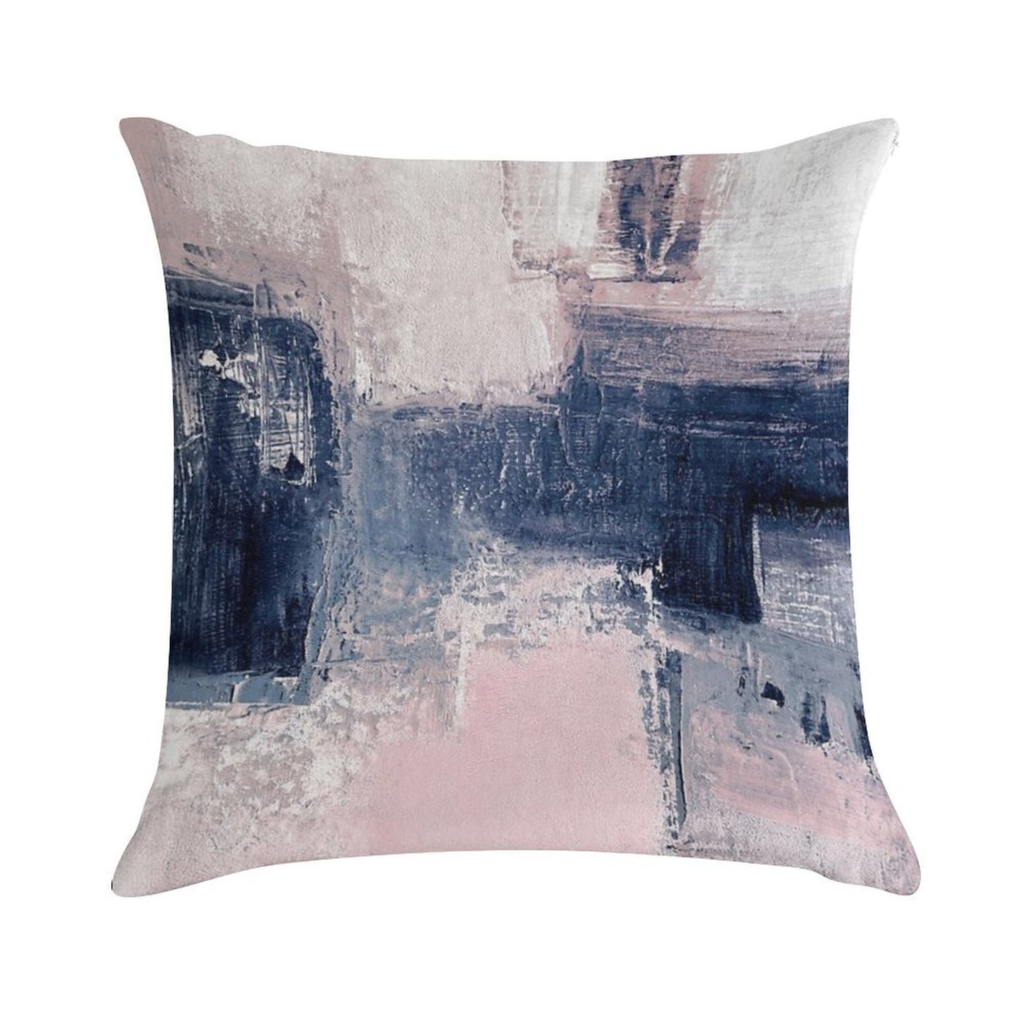Pink And Navy 2 Soft Fade-Resistant Throw Pillow