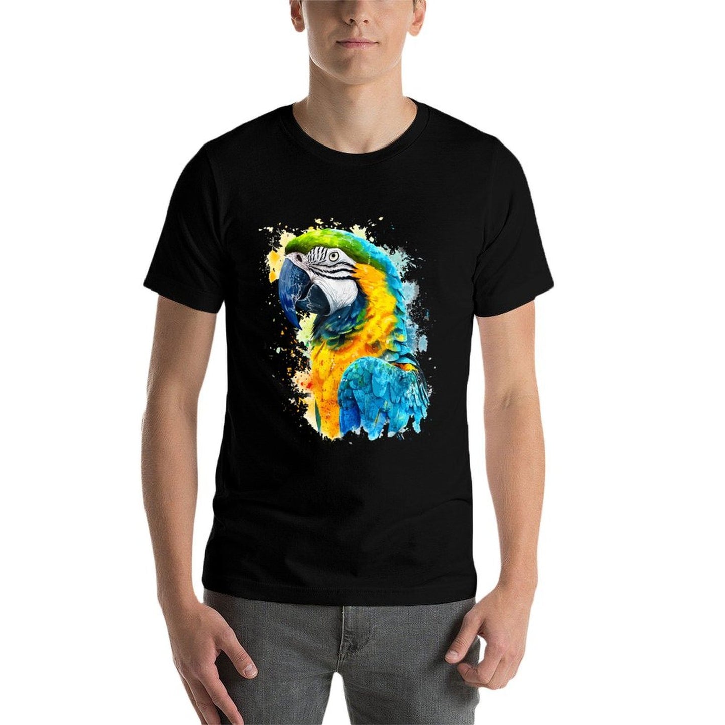 Colorful Parrot Watercolor  Odor-resistant T-Shirt