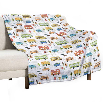 Bus Stop Machine-washable Throw Blanket