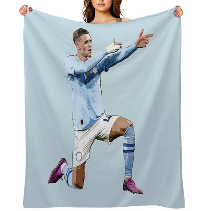 Phil Foden Velvety-soft Throw Blanket