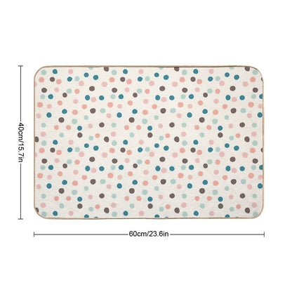 Pretty Confetti Polka Dot Pattern  Odorless Bath Mat