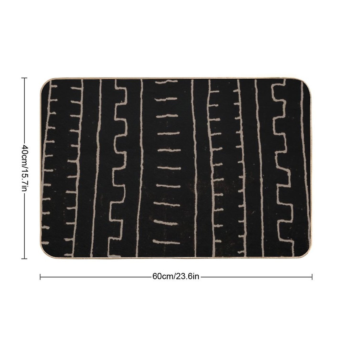Simple African Mud Cloth  Rapid-Drying Bath Mat
