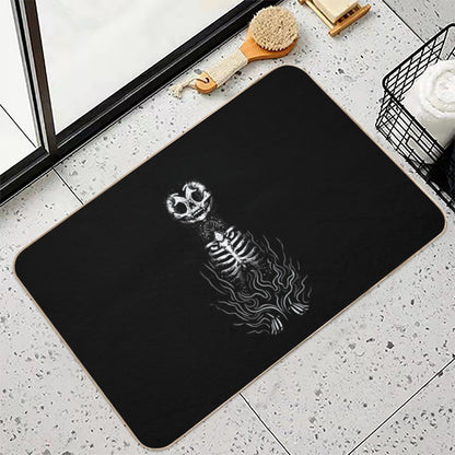 Gothic Black Cat  Easy To Clean Bath Mat