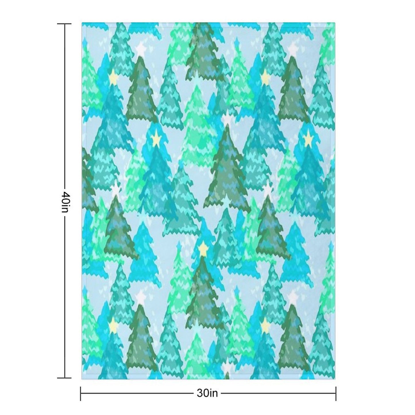 Wintergreen Christmas Trees Machine-washable Throw Blanket