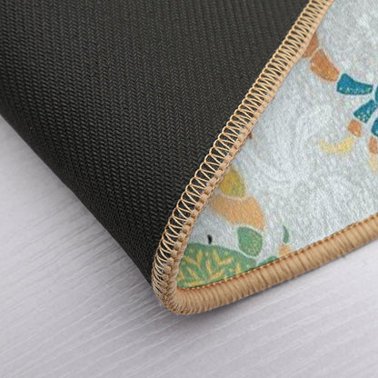 Colorful Crabs' Seaweed Parade [blue]  Easy To Clean Bath Mat