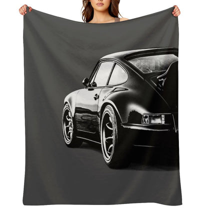Porsche 911 on Grey Comfort Throw Blanket