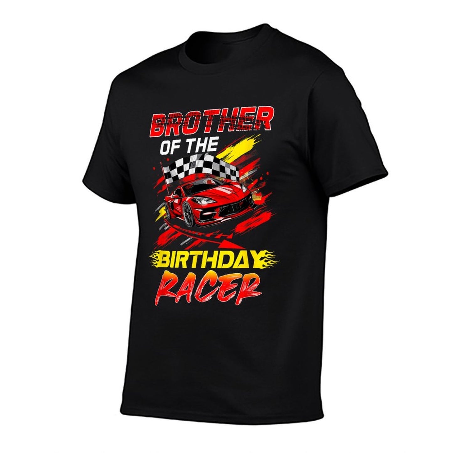Brother Of The Birthday Racer Race Car Party Family Matching  Graphic-printed T-Shirt