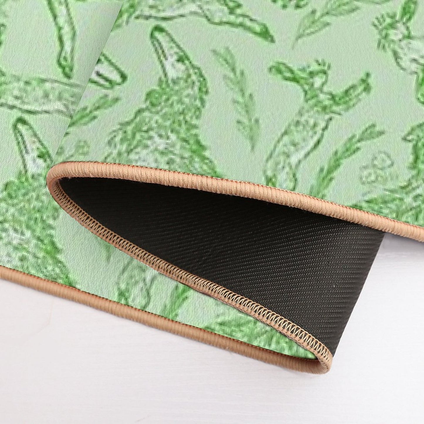 Hounds And Hares - Pale Green Toile  Absorbent Bath Mat