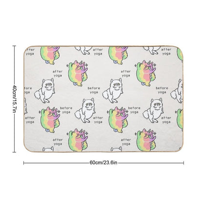 Persian Cat After Yoga  Non-Slip Bath Mat