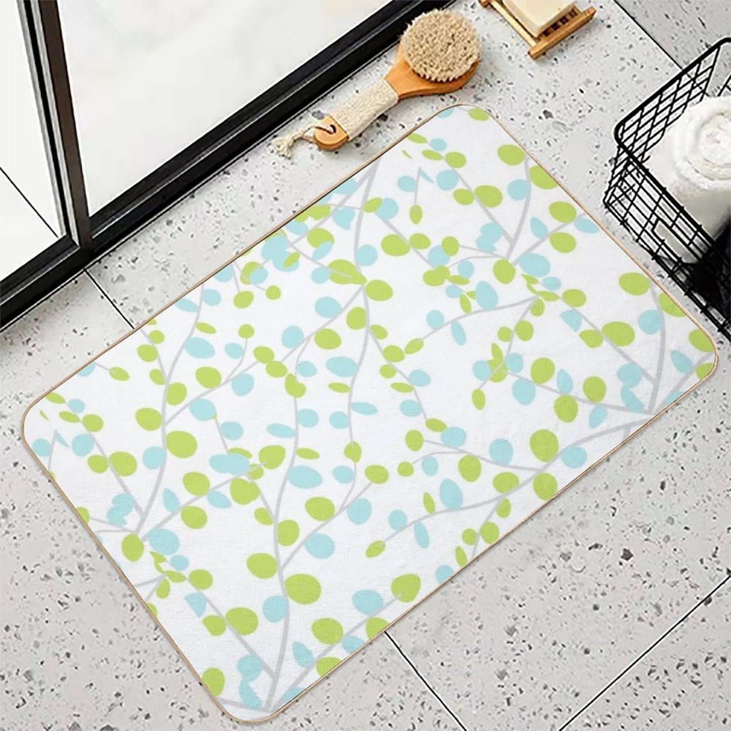 Pastel Tree  Fade-Resistant Bath Mat