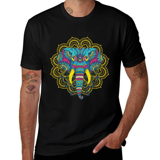Wir Lieben Elefanten Elephant Mandala Pattern India Hinduism Yoga Gift  Slim-fit Cut T-Shirt