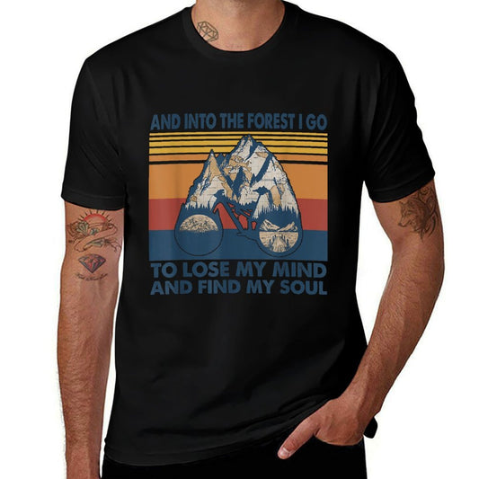 Mountain Bike And Into The Forest I Go To Lose My Mind  Eco-friendly Material T-Shirt