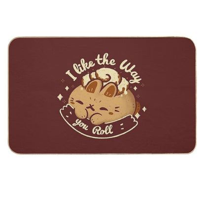 Kawaii Cinnamon Roll Bunny  Repositionable Bath Mat