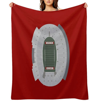 Camp Randall Stadium, University of Wisconsin, Badgers Football Comfort Throw Blanket