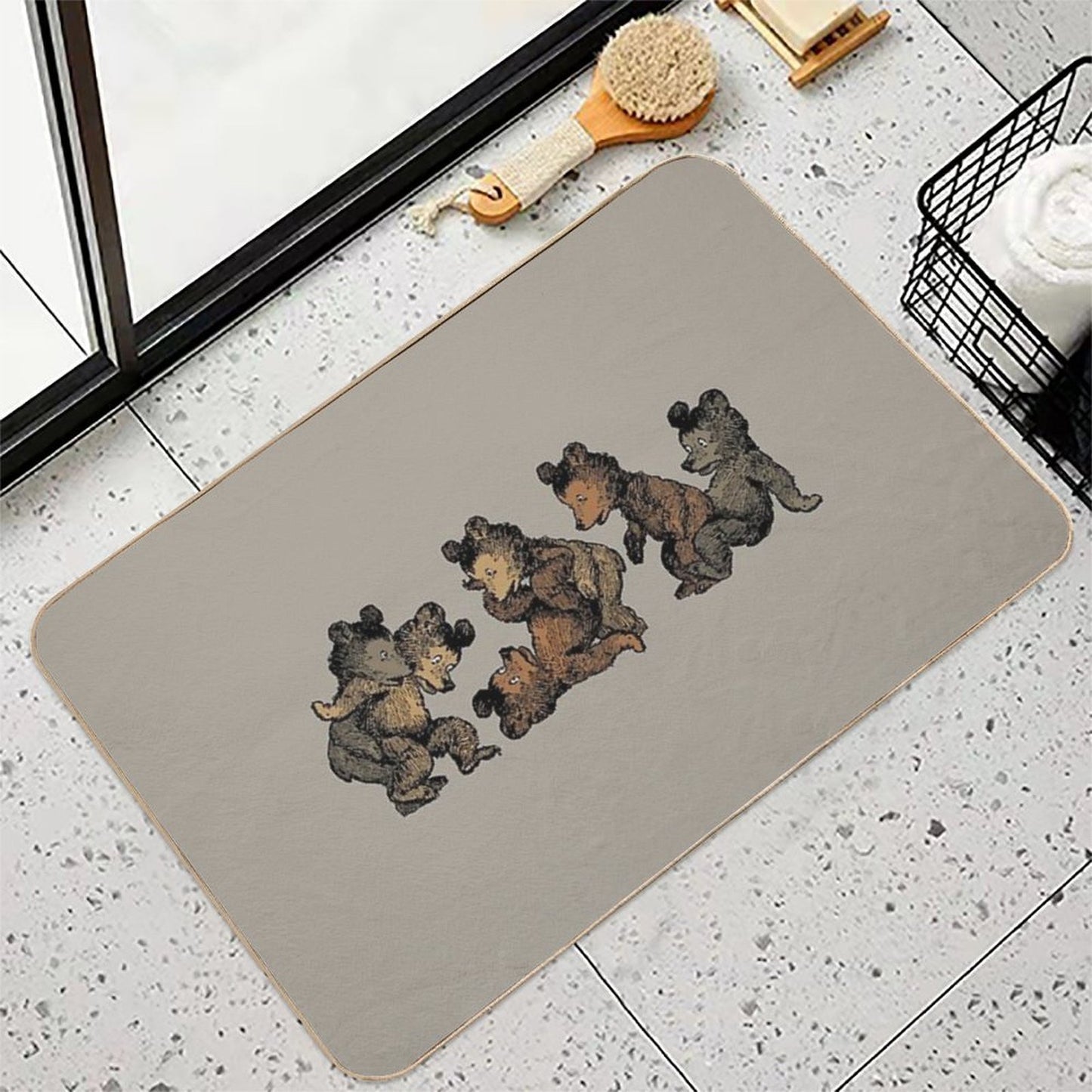 Cubs Playing  Anti-Trip Bath Mat