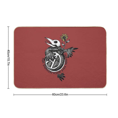 Destroy That Which Destroys You - Anarchist, Radical, Bird  Fade-Resistant Bath Mat
