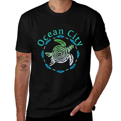 Ocean City Apparel  Vintage Tribal Turtle Gift  Cotton T-Shirt