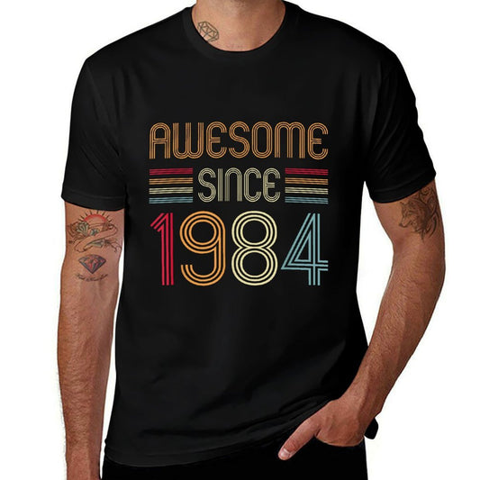 41 Year Old Awesome Since 1984 41st Birthday Vintage 1984  Oversized Silhouette T-Shirt