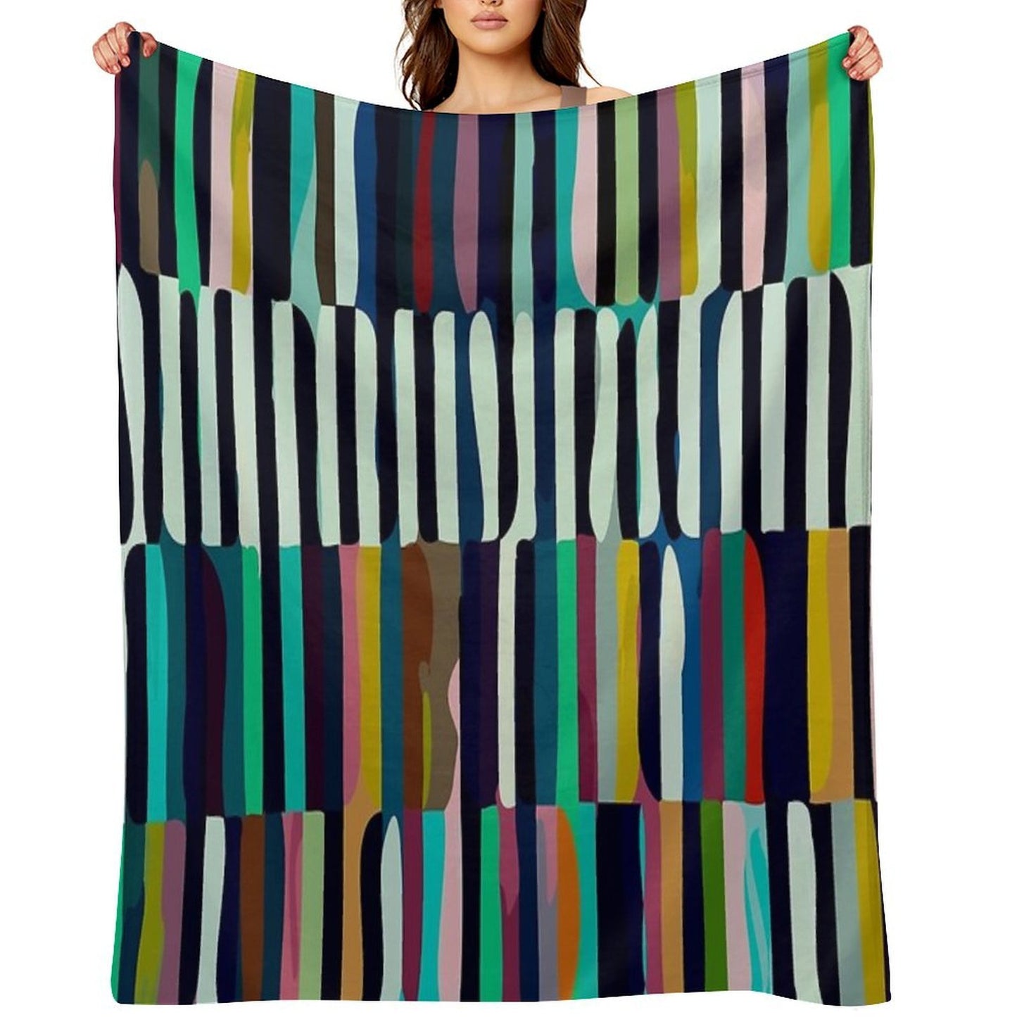 Etchnic Scandinavian Pattern - Vertical Comfort Throw Blanket