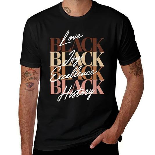 Black History Design for Women Black Love Melanin Women  Wrinkle-resistant T-Shirt