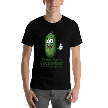 Funny Cucumber Womens Prison Adult Inappropriate Graphic  Breathable T-Shirt