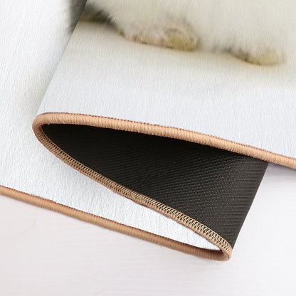 Baby Blue Dutch Rabbits  Fade-Resistant Bath Mat