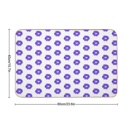 Purple Scrunch  Easy Maintenance Bath Mat