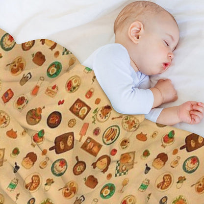 Dishes Wrinkle-free Throw Blanket